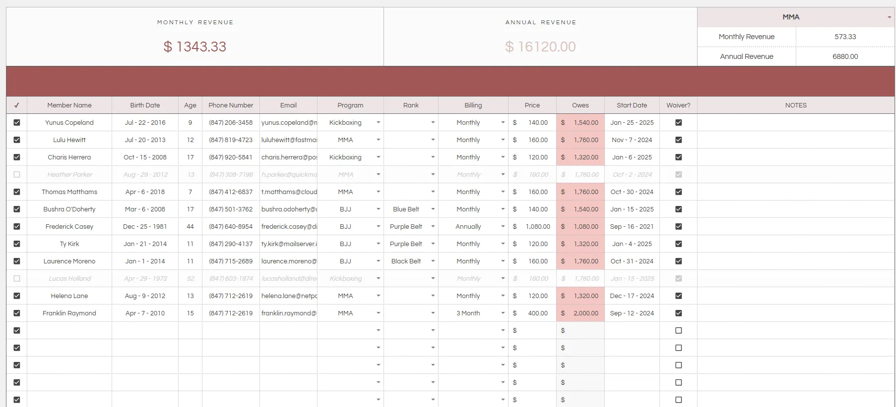 Free Membership Tracker